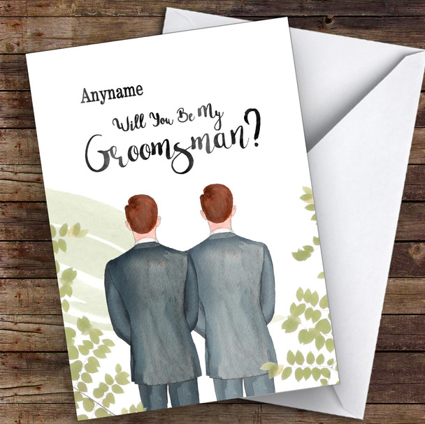 Ginger Hair Ginger Hair Will You Be My Groomsman Personalised Greetings Card