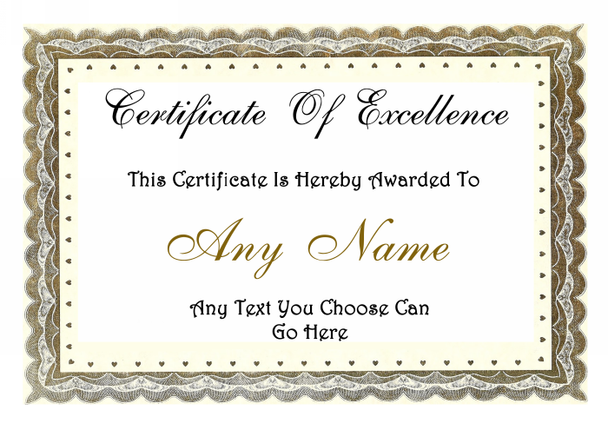 Personalised Certificate Award For Any Occasion You Like