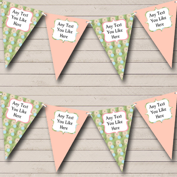 Green Vintage Shabby Chic Floral Wedding Venue or Reception Bunting