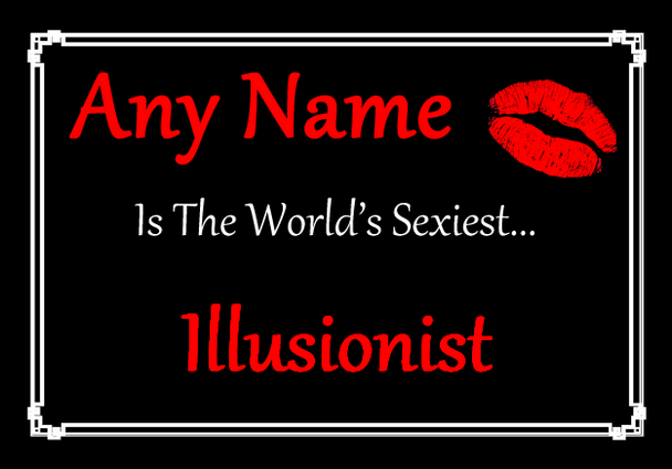 Illusionist Personalised World's Sexiest Certificate