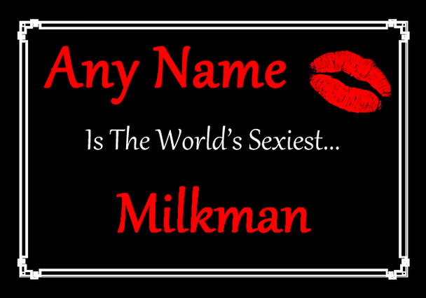 Milkman Personalised World's Sexiest Certificate