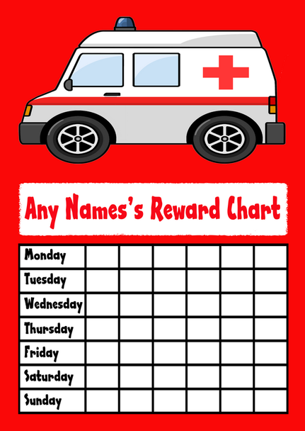 Ambulance Star Sticker Reward Chart