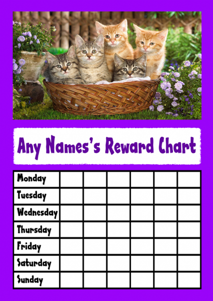 Cats In A Basket Star Sticker Reward Chart