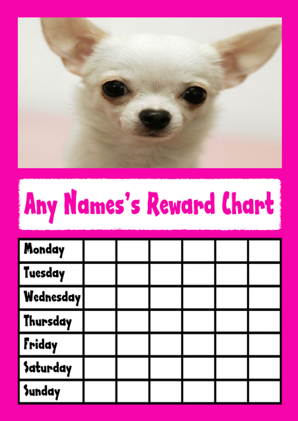 Chihuahua Dog Star Sticker Reward Chart