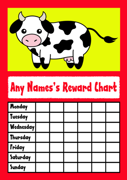 Cow Star Sticker Reward Chart