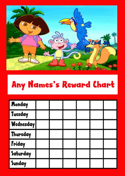 Dora The Explorer Star Sticker Reward Chart