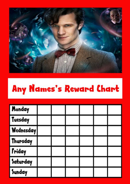 Dr Who Red Star Sticker Reward Chart