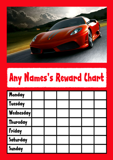 Ferrari Star Sticker Reward Chart