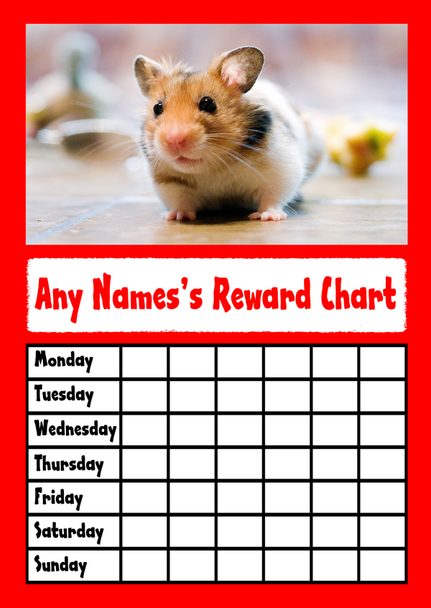 Hamster Star Sticker Reward Chart