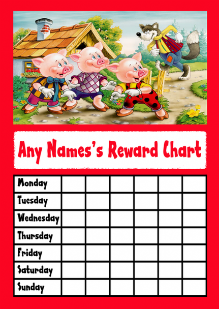 Little Pigs Star Sticker Reward Chart