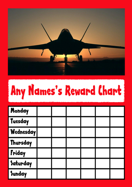 Plane Star Sticker Reward Chart