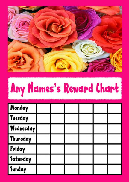 Pretty Flowers Star Sticker Reward Chart