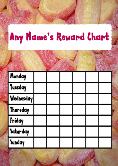 Rhubarb & Custard Sweets Star Sticker Reward Chart