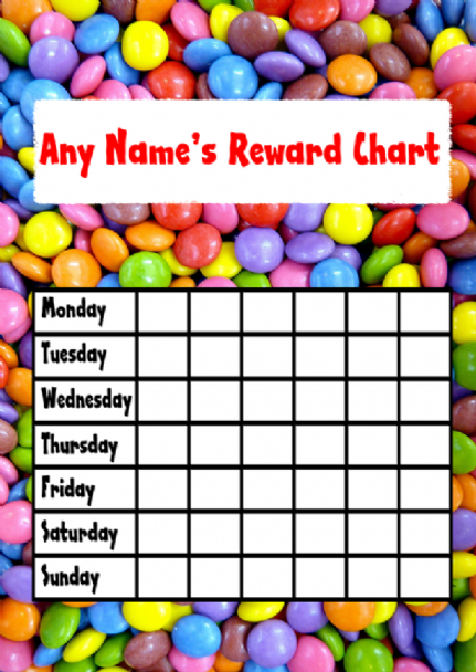 Smarties Sweets Star Sticker Reward Chart