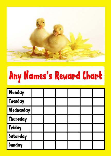 Yellow Ducklings Star Sticker Reward Chart