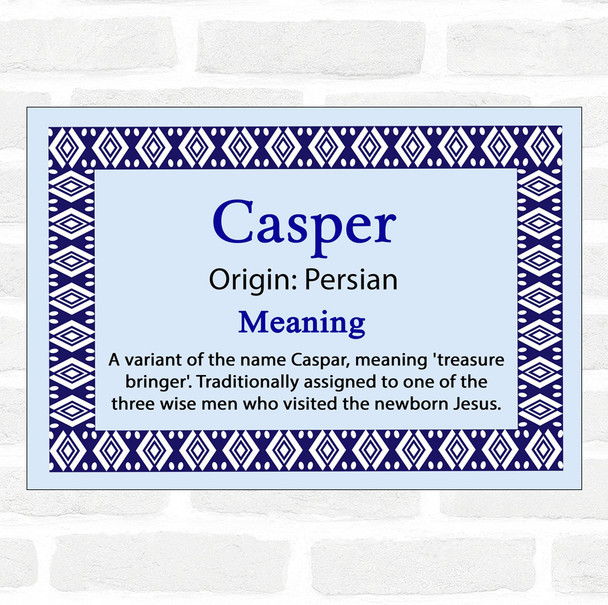 Casper Name Meaning Blue Certificate