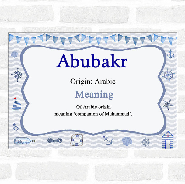 Abubakr Name Meaning Nautical Certificate