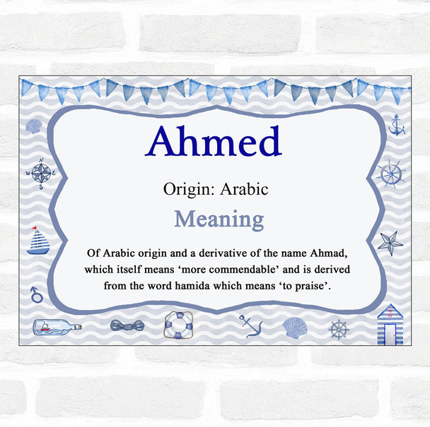 Ahmed Name Meaning Nautical Certificate