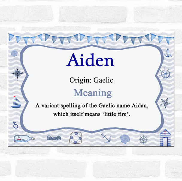 Aiden Name Meaning Nautical Certificate