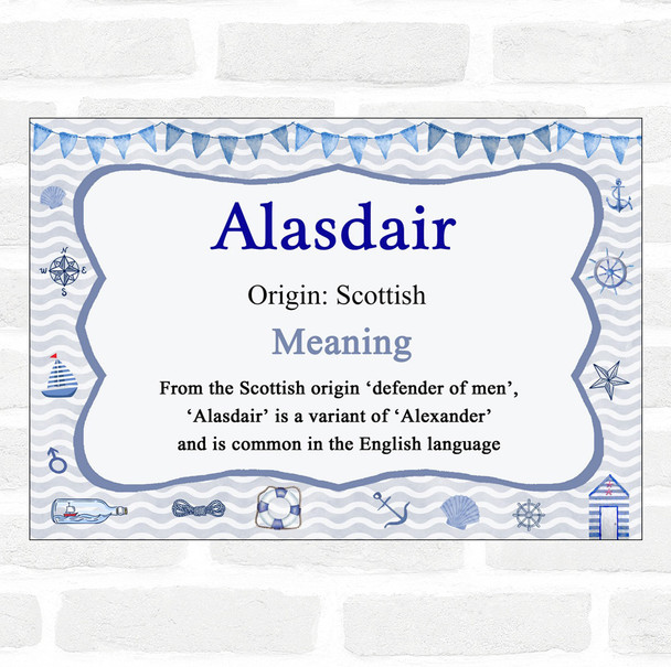 Alasdair Name Meaning Nautical Certificate