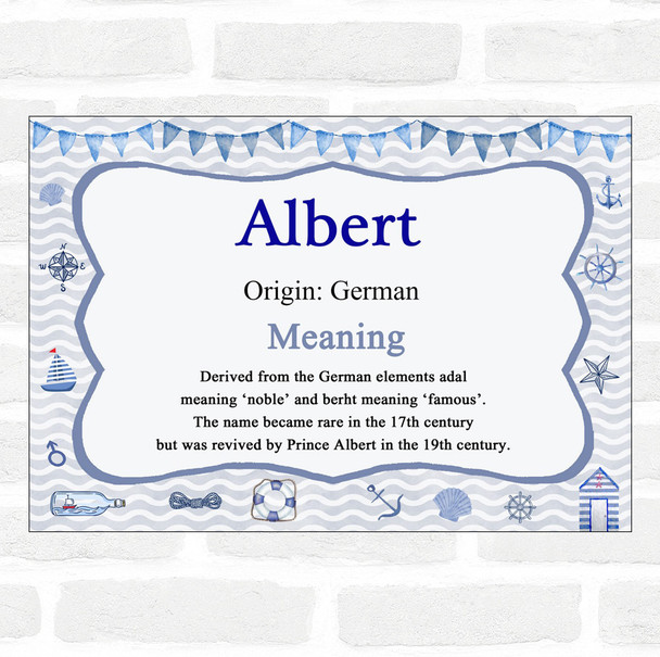 Albert Name Meaning Nautical Certificate