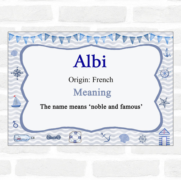 Albi Name Meaning Nautical Certificate
