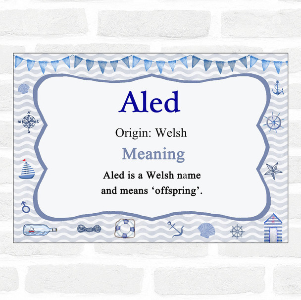 Aled Name Meaning Nautical Certificate