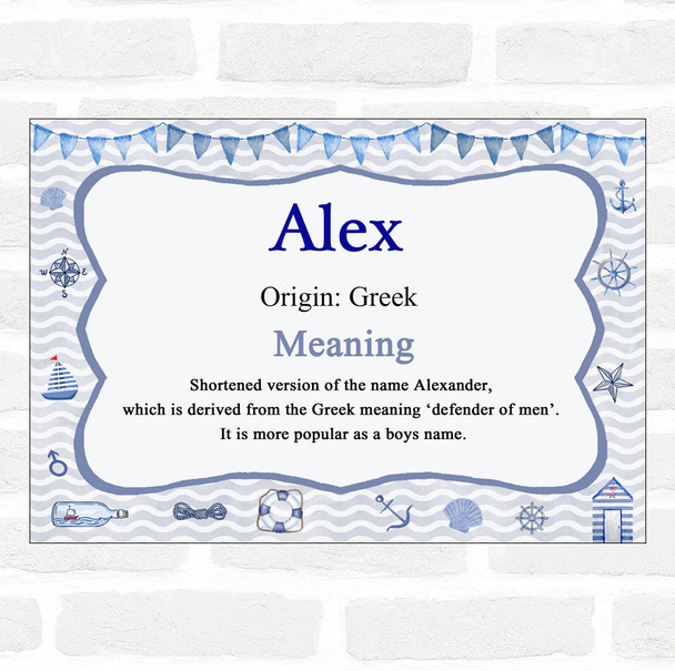 Alex Name Meaning Nautical Certificate