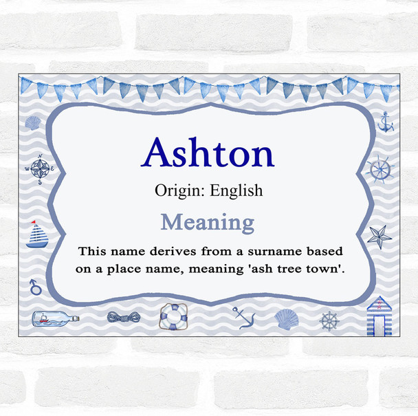 Ashton Name Meaning Nautical Certificate