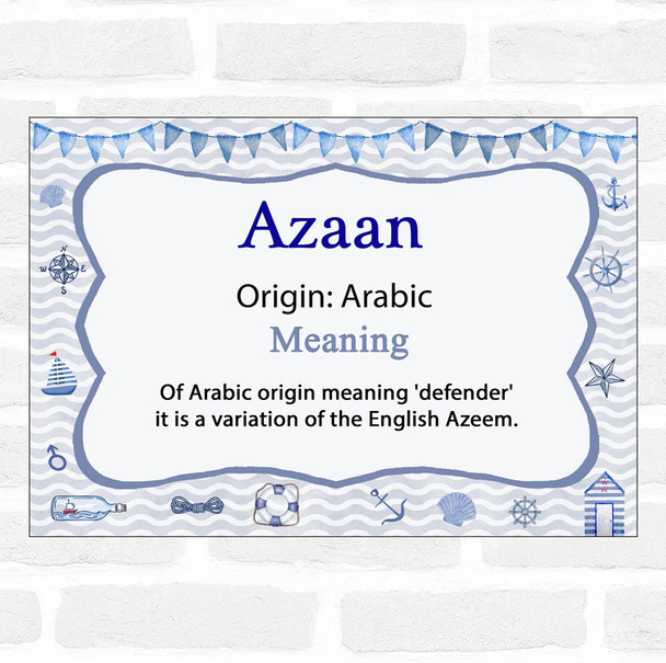 Azaan Name Meaning Nautical Certificate