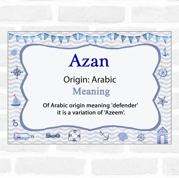 Azan Name Meaning Nautical Certificate