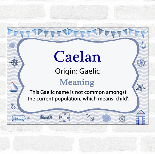 Caelan Name Meaning Nautical Certificate