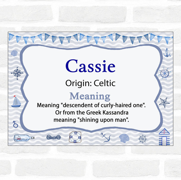 Cassie Name Meaning Nautical Certificate