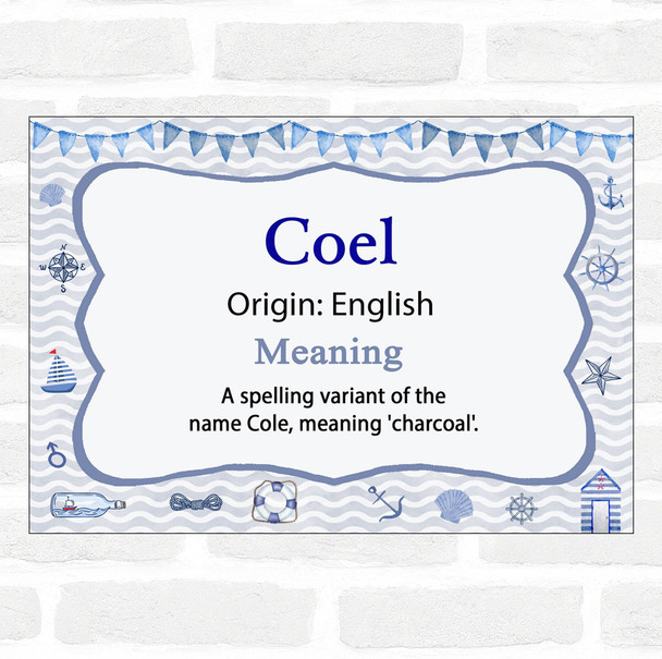 Coel Name Meaning Nautical Certificate