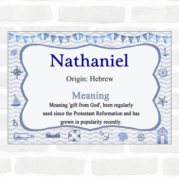 Nathaniel Name Meaning Nautical Certificate