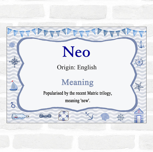 Neo Name Meaning Nautical Certificate