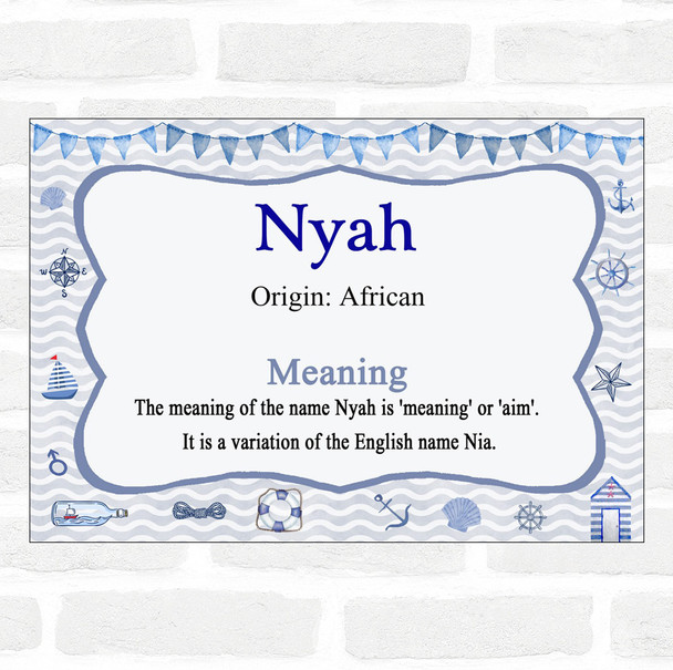 Nyah Name Meaning Nautical Certificate