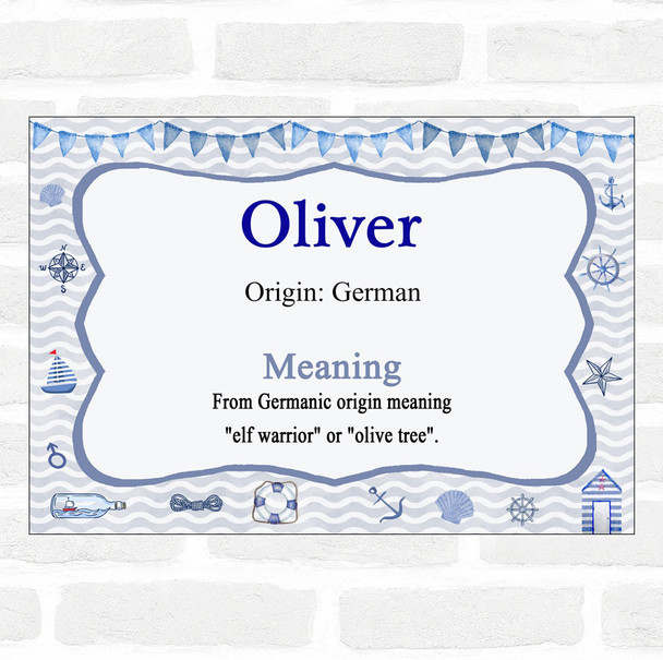 Oliver Name Meaning Nautical Certificate