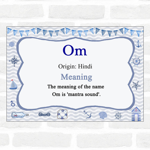 Om Name Meaning Nautical Certificate