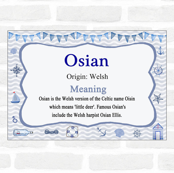 Osian Name Meaning Nautical Certificate