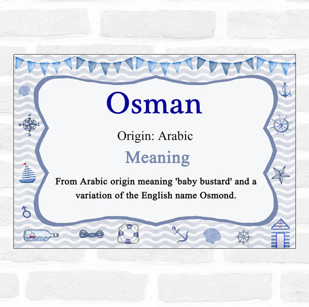 Osman Name Meaning Nautical Certificate