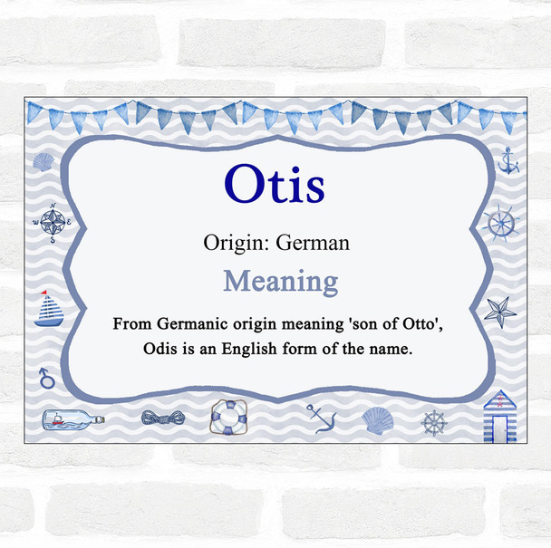 Otis Name Meaning Nautical Certificate