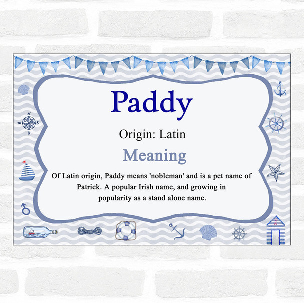 Paddy Name Meaning Nautical Certificate