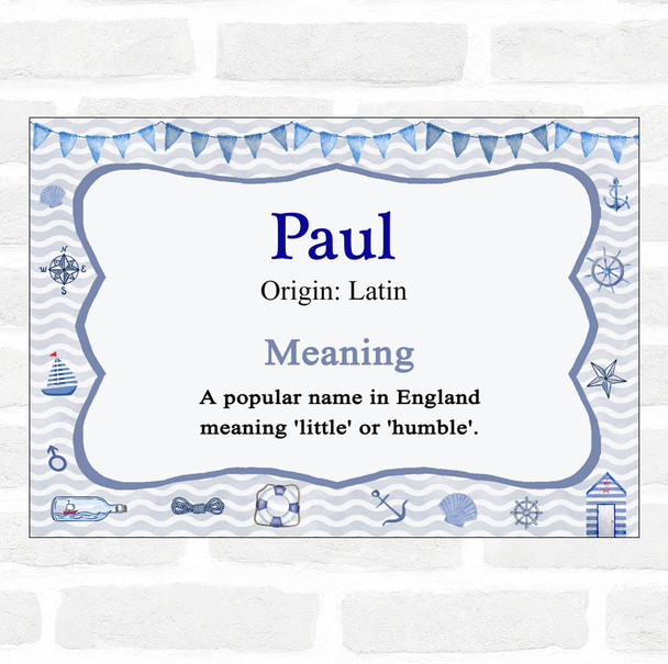 Paul Name Meaning Nautical Certificate