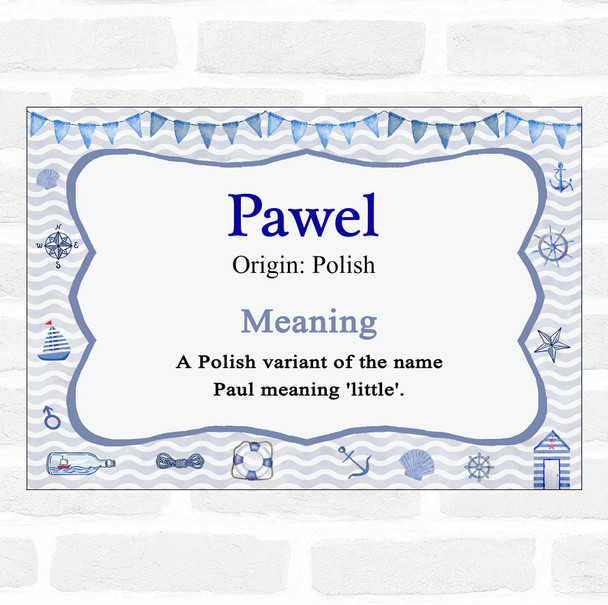 Pawel Name Meaning Nautical Certificate