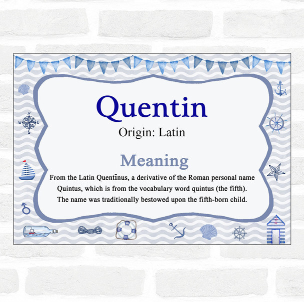 Quentin Name Meaning Nautical Certificate