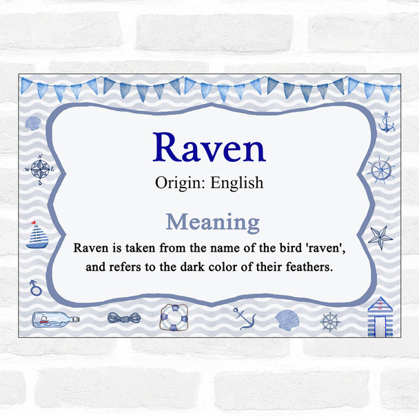 Raven Name Meaning Nautical Certificate