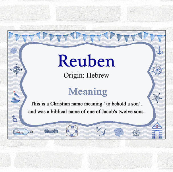 Reuben Name Meaning Nautical Certificate