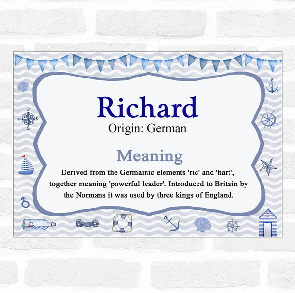 Richard Name Meaning Nautical Certificate