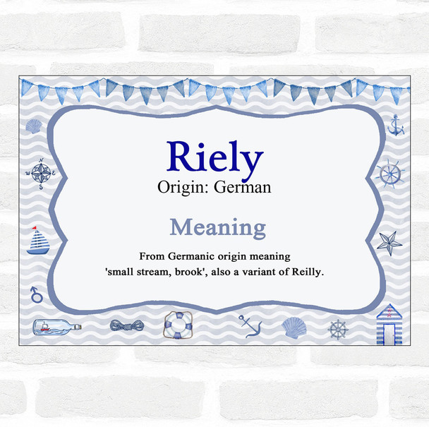Riely Name Meaning Nautical Certificate